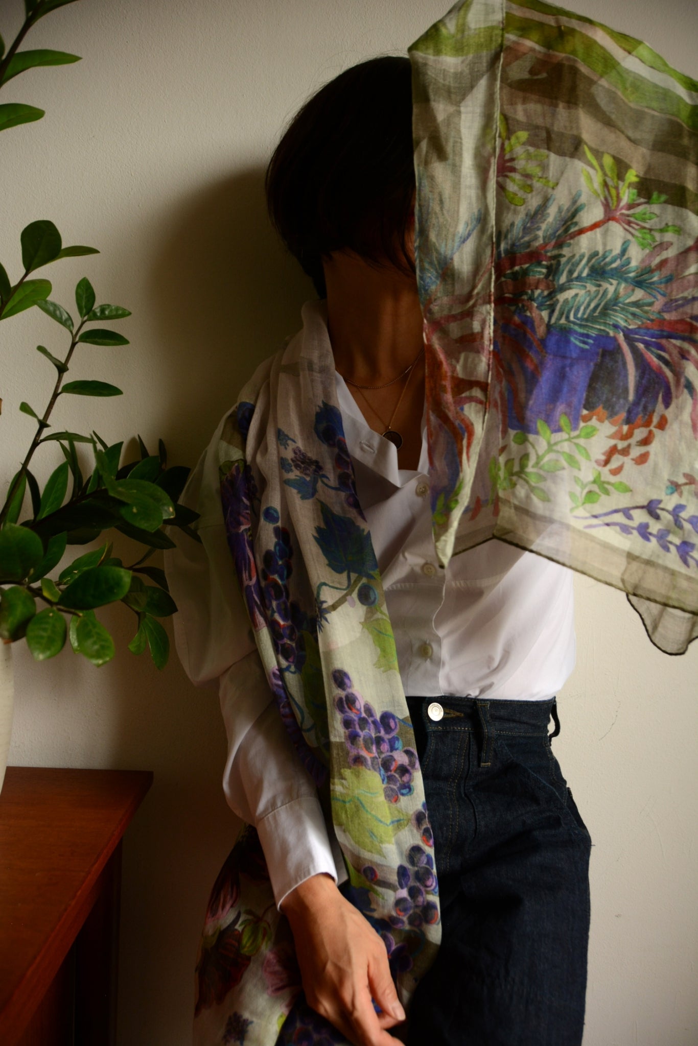 シルク麻 大伴ストール イタリア トスカーナ風景画 TUSCANY – muto