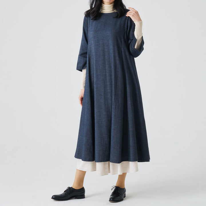 ふんわりコットンワンピース　フレア　M/Lサイズ　