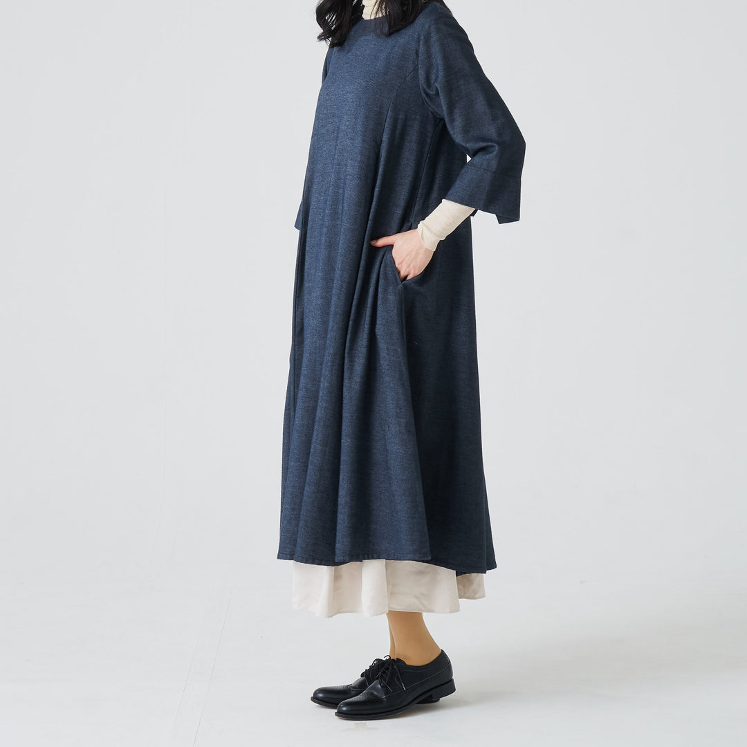 ふんわりコットンワンピース　フレア　M/Lサイズ　