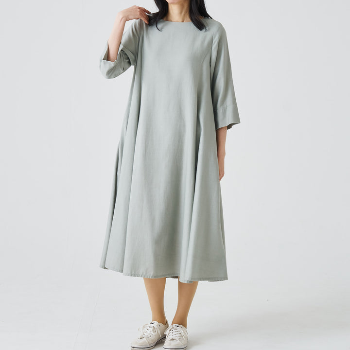 ふんわりコットンワンピース　フレア　M/Lサイズ　