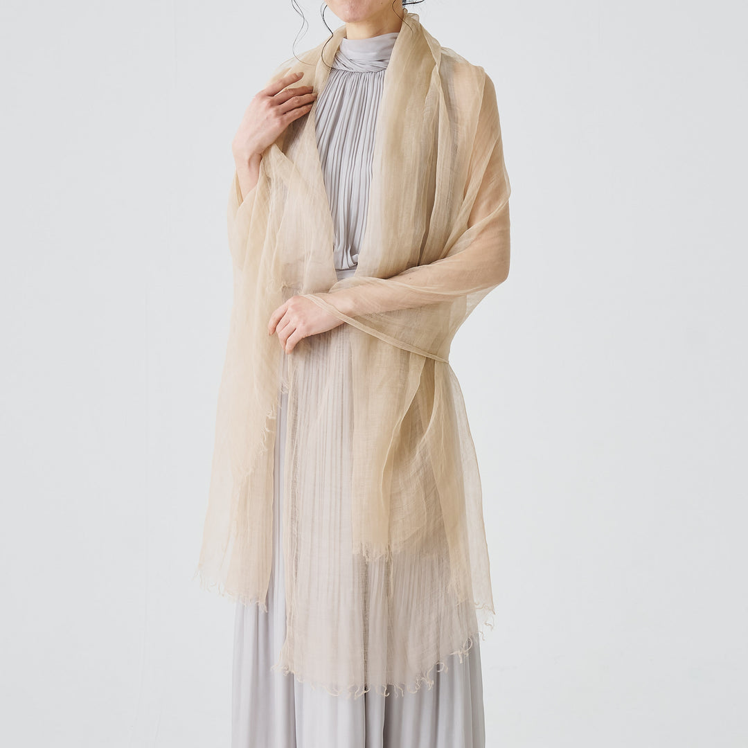 麻100％　大判ストール　R500 plain stole　