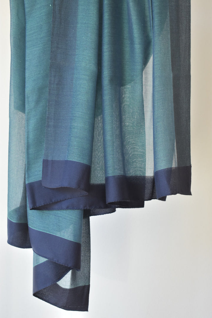 シルクカシミヤ　額縁ストール　ワインレッド　Frame winered