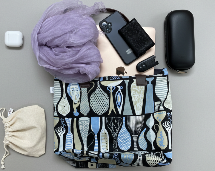 トートバッグ　ハーバリウム　ホワイト　スティグリンドベリコラボ