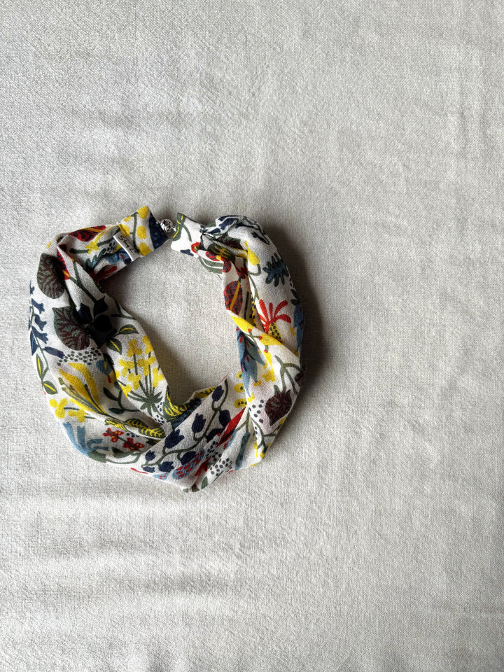 シルクカシミヤ　スティグリンドベリ第三弾コラボ　楽らくスカーフLink  ハーバリウム　 ネイビー