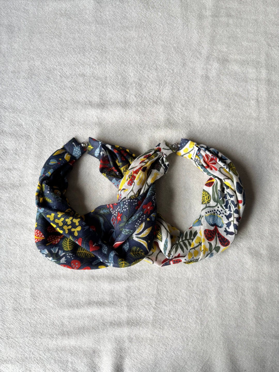 シルクカシミヤ　スティグリンドベリ第三弾コラボ　楽らくスカーフLink  ハーバリウム　 ネイビー