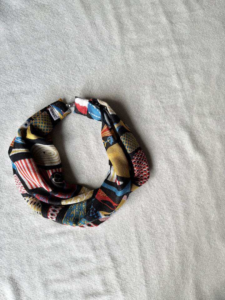 シルクカシミヤ　スティグリンドベリ第三弾コラボ　楽らくスカーフLink  ポテリー グレー