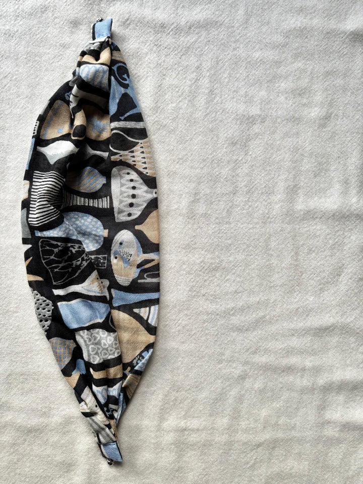 シルクカシミヤ　スティグリンドベリ第三弾コラボ　楽らくスカーフLink  ポテリー マルチカラー