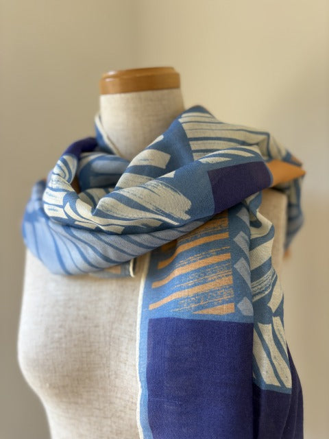 シルクウールストール　スパイス　yellow