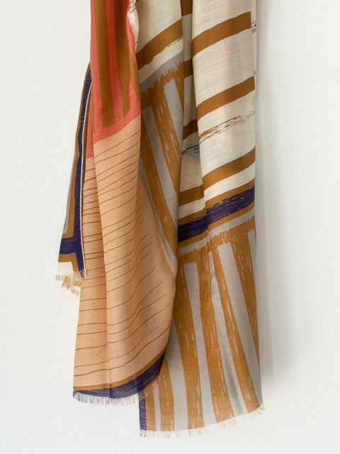 シルクウールストール　スパイス　yellow