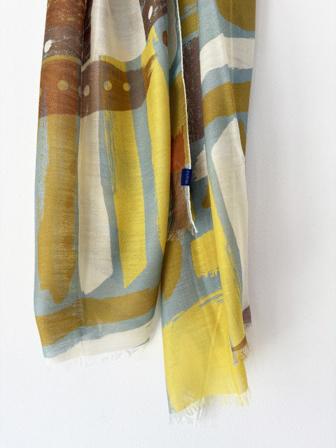 シルクウールストール　スパイス　yellow