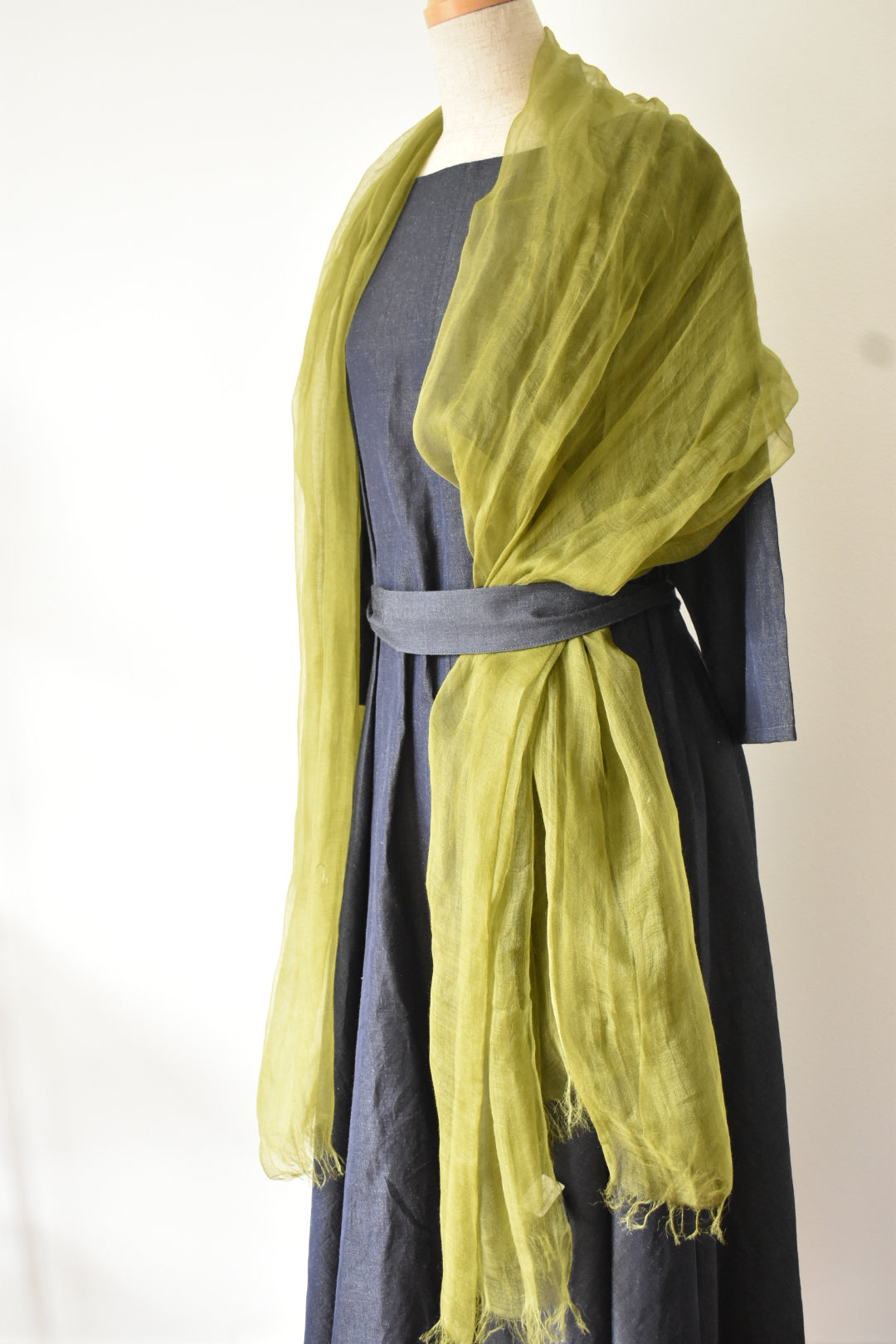 麻100％　大伴ストール　R500 plain stole