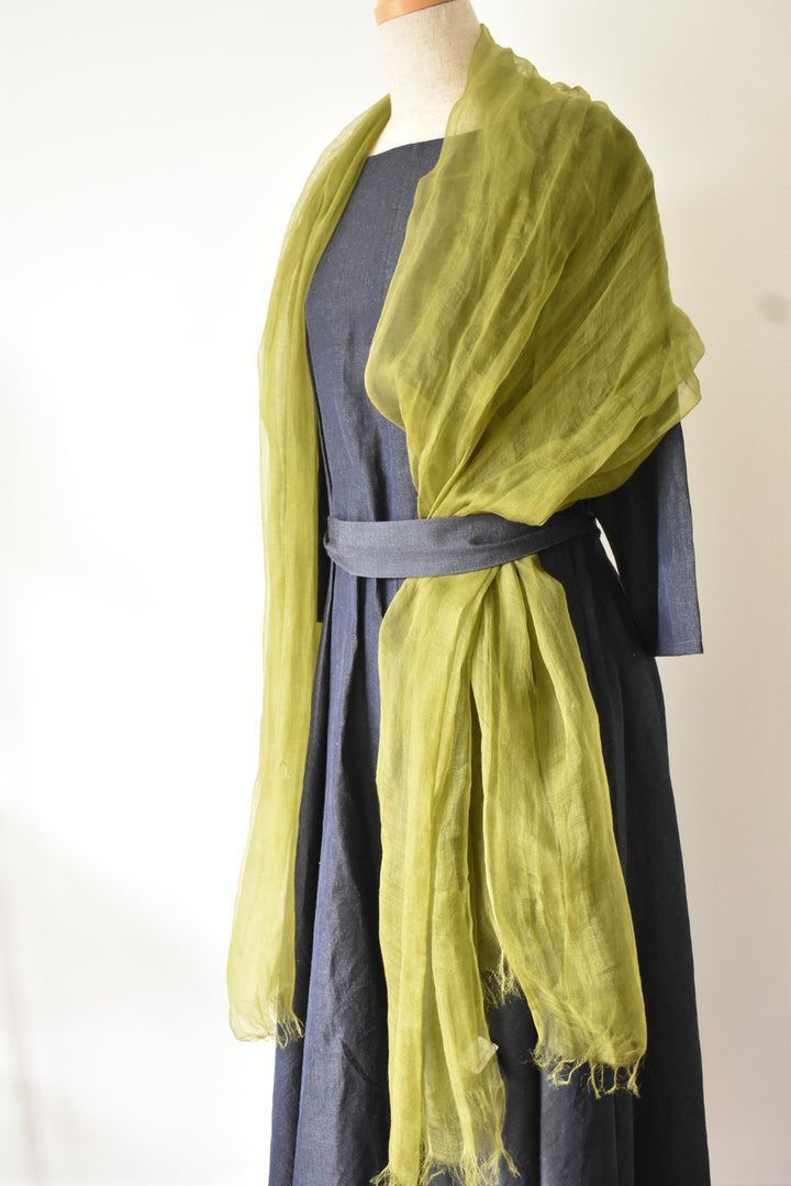 麻100％　大伴ストール　R500 plain stole