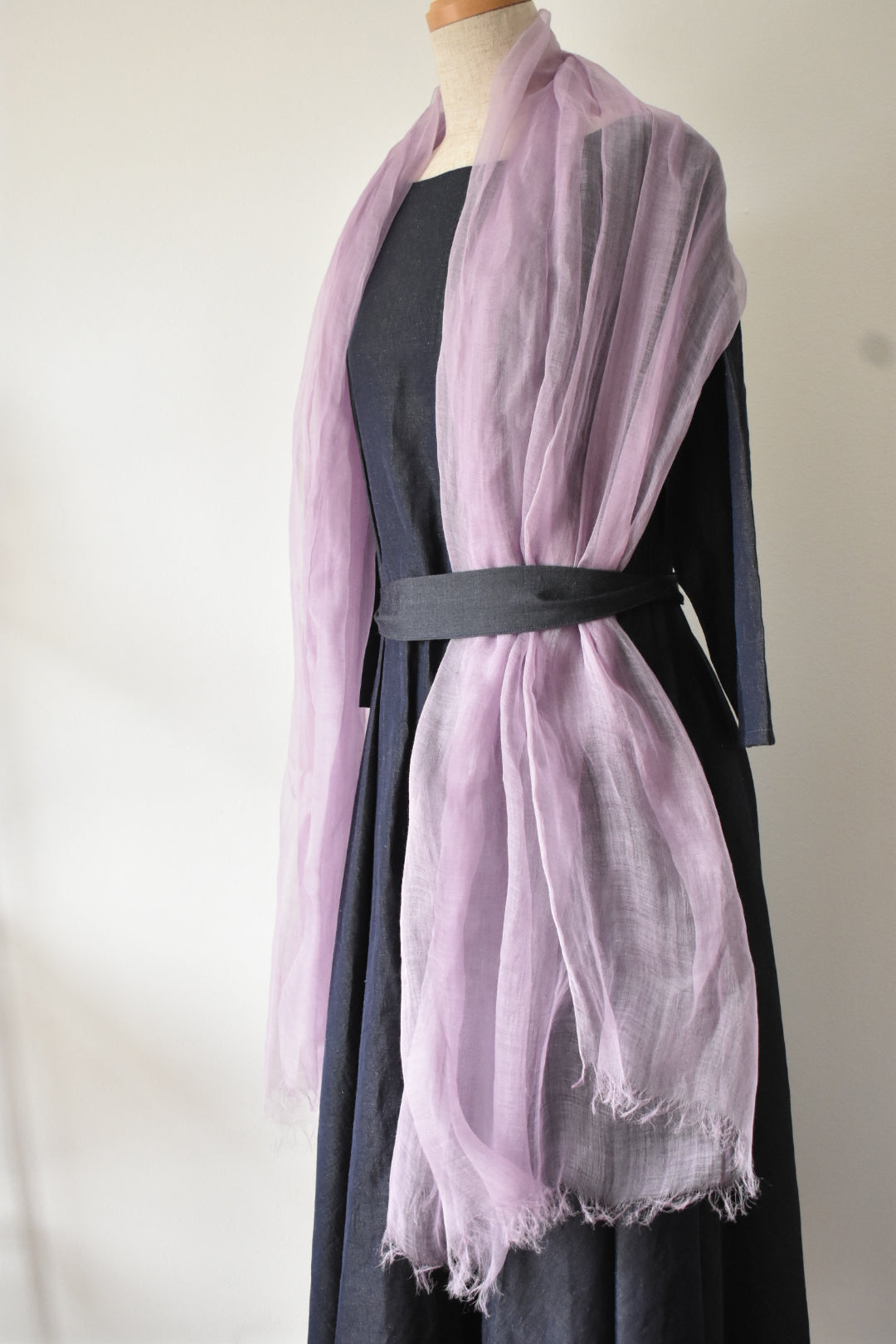 麻100％　大伴ストール　R500 plain stole