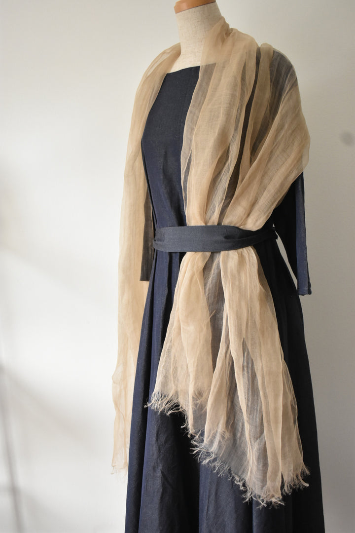 麻100％　大伴ストール　R500 plain stole