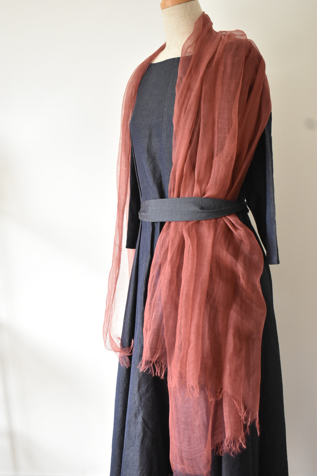 麻100％　大伴ストール　R500 plain stole